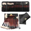 A black makeup brush set of 18 animal hair makeup brushes, professional and portable Item Picture